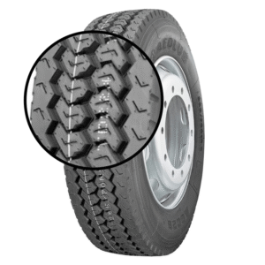 Aeolus AGC28 255/70R22.5 16-Ply Premium Closed Shoulder Drive Position Tire - Mud + Snow